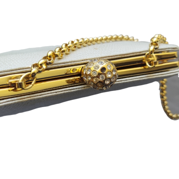 Marlene Gaines Vintage Irredesent Textured Leather Evening Bag - Picture 3 of 12